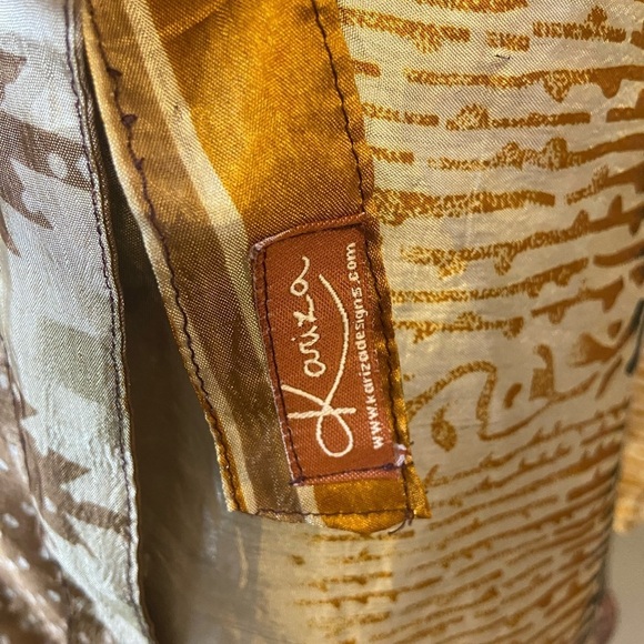 Kariza Designs Gold Purple Silk Reversible Wrap Skirt - Picture 15 of 16